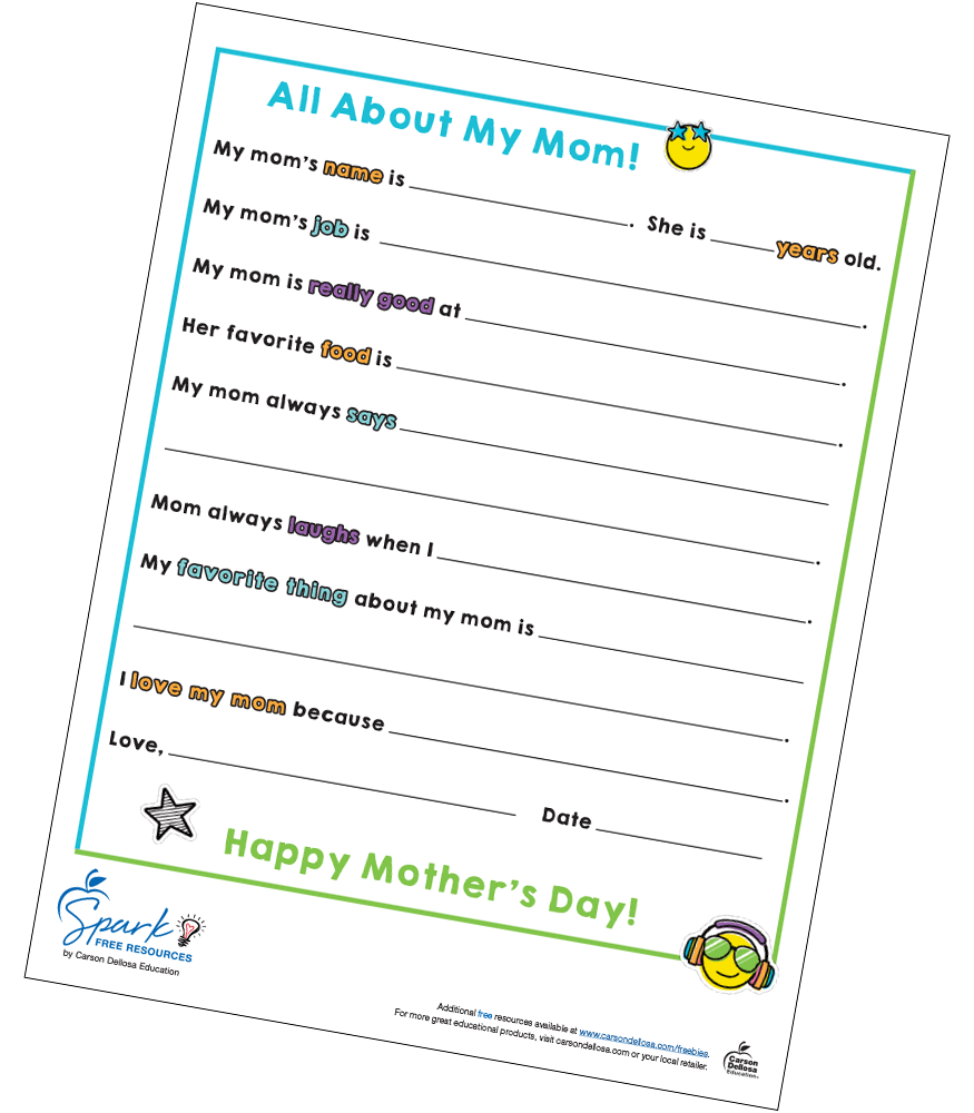 Image of Mother's Day: All About My Mom Free Printable