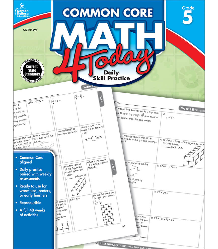 Image of Common Core Math 4 Today Workbook Grade 5 eBook