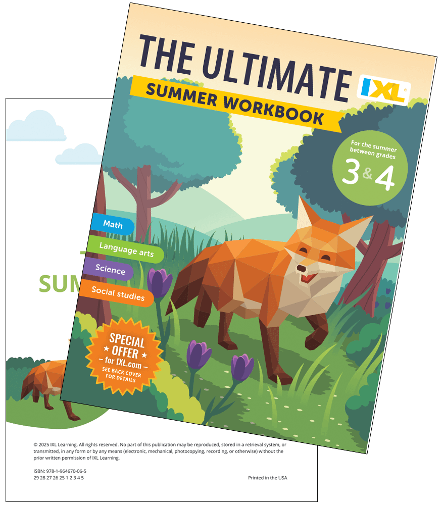 Image of The IXL Ultimate Summer Workbook Grade 3-4 Free Sample