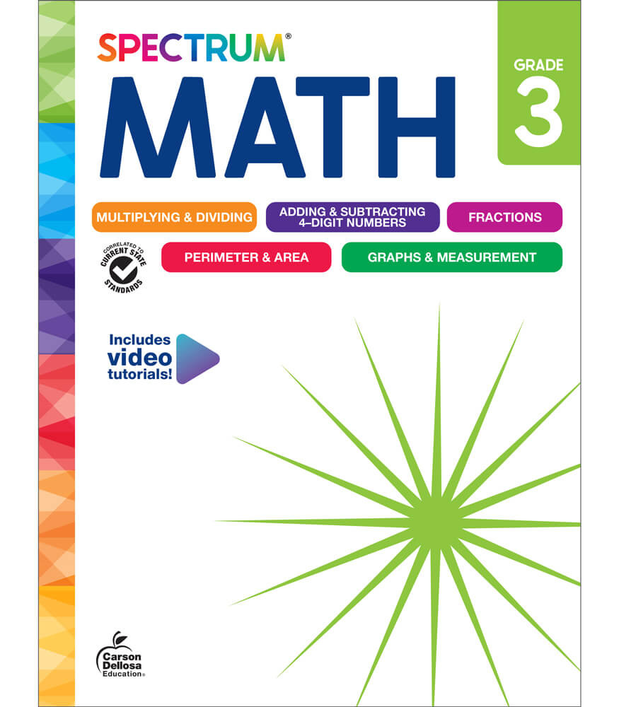 Image of Spectrum Math Workbook Grade 3 Paperback