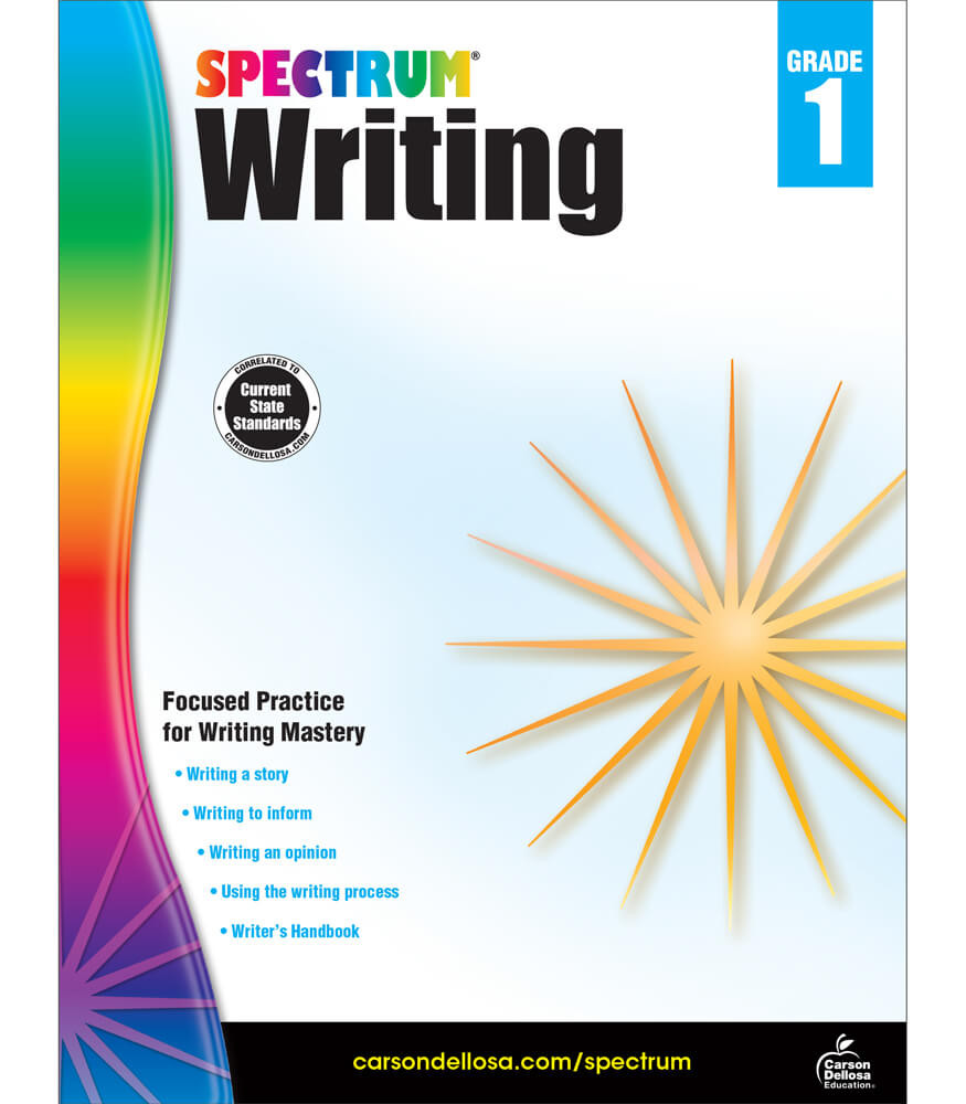 Image of Spectrum Writing Workbook Grade 1 Paperback