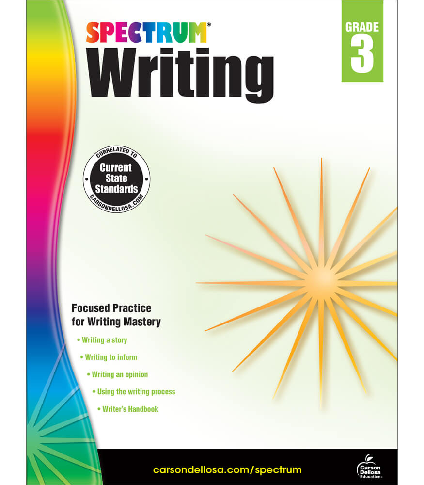 Image of Spectrum Writing Workbook Grade 3 Paperback