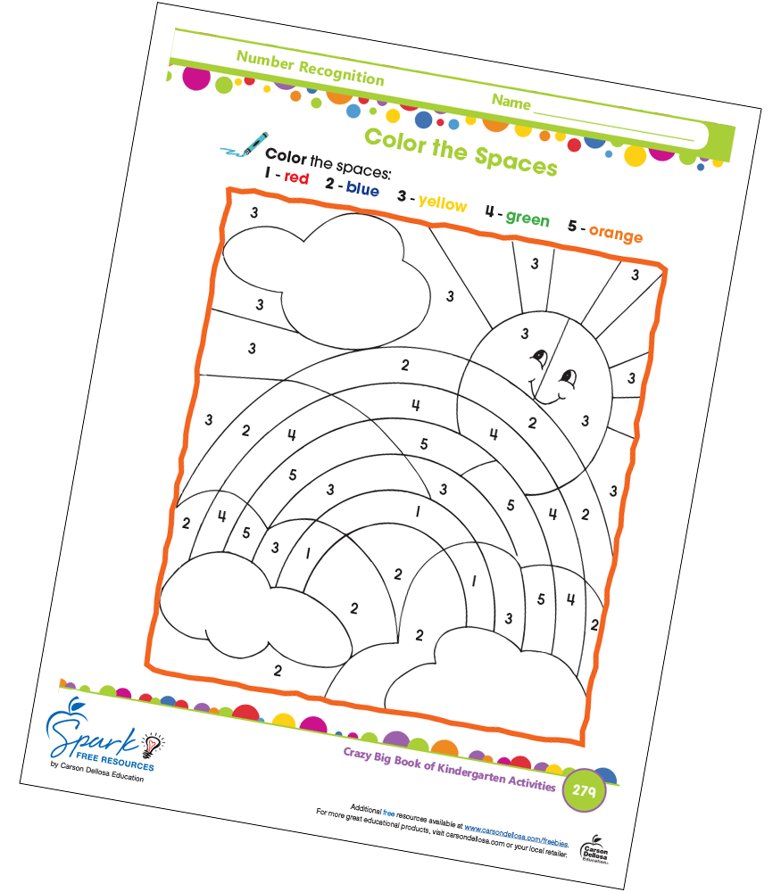 Image of Sun and Rainbow Color By Number Free Printable