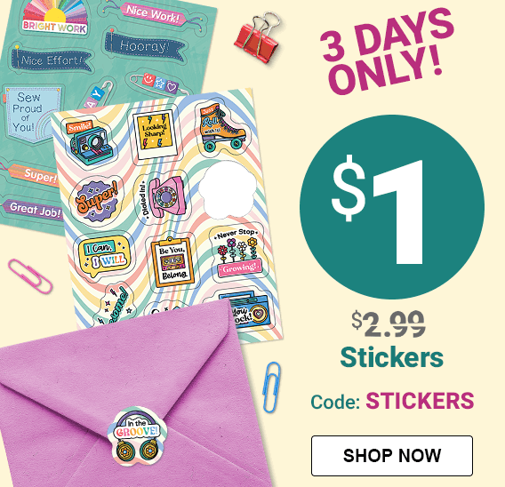 3 Days Only! $1 stickers. Use code: PLAN. Shop now.