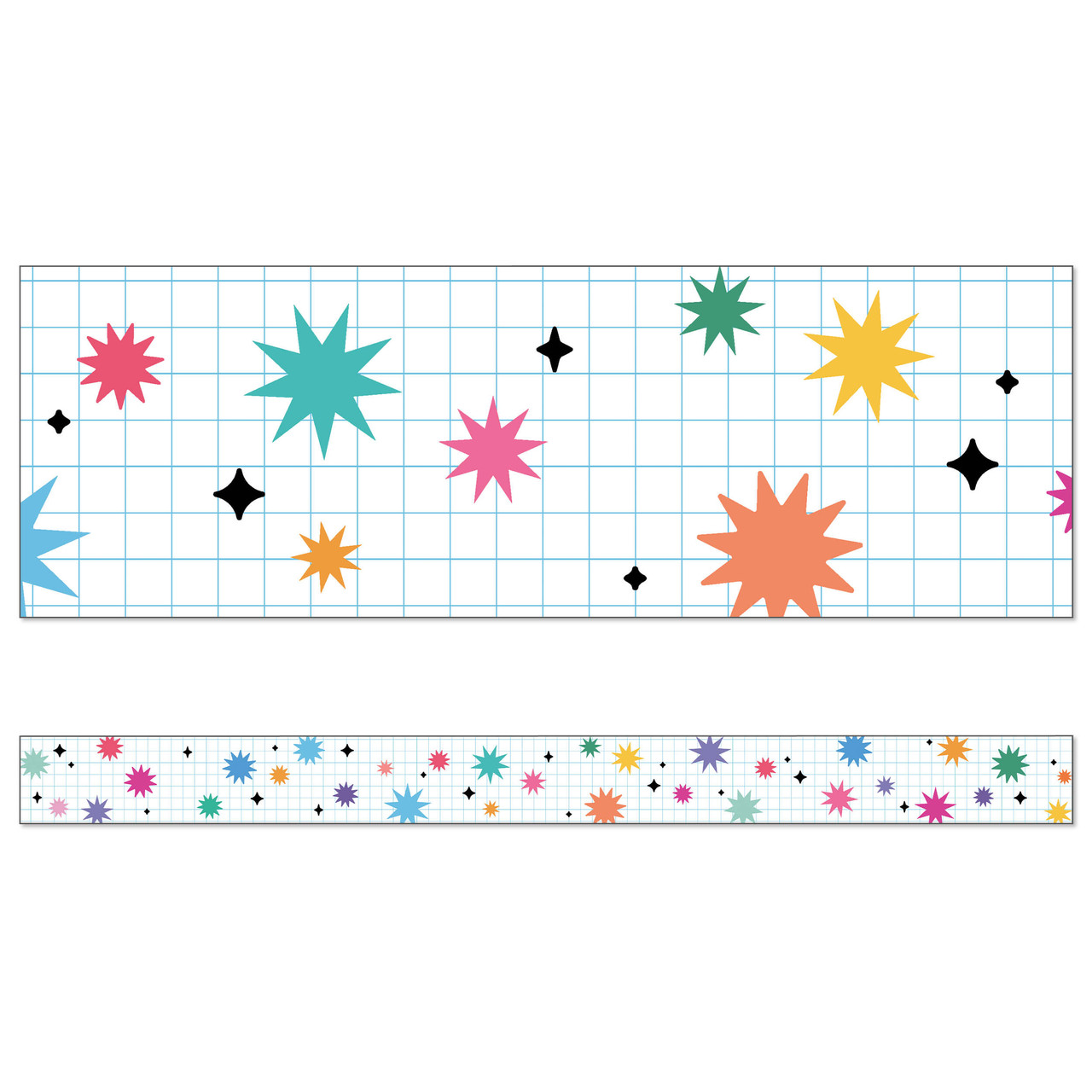 Image of Bursts & Twinkles Straight Bulletin Board Borders
