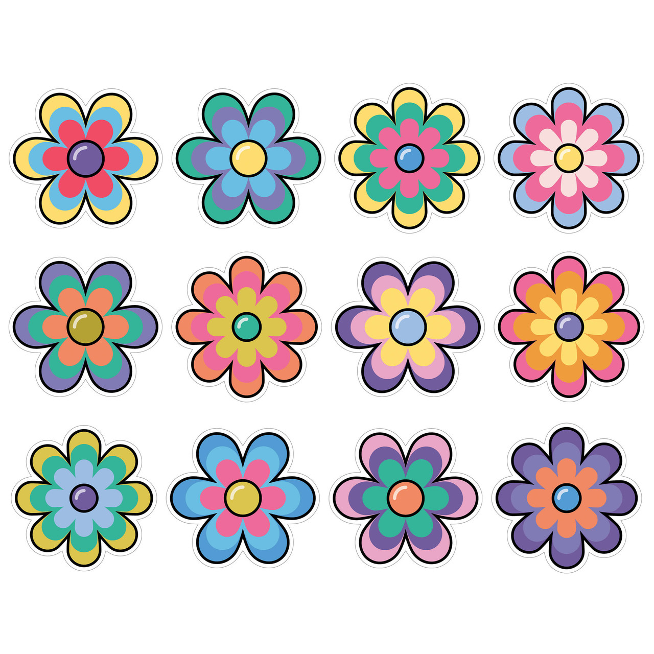 Image of Jumbo Flowers Cutouts