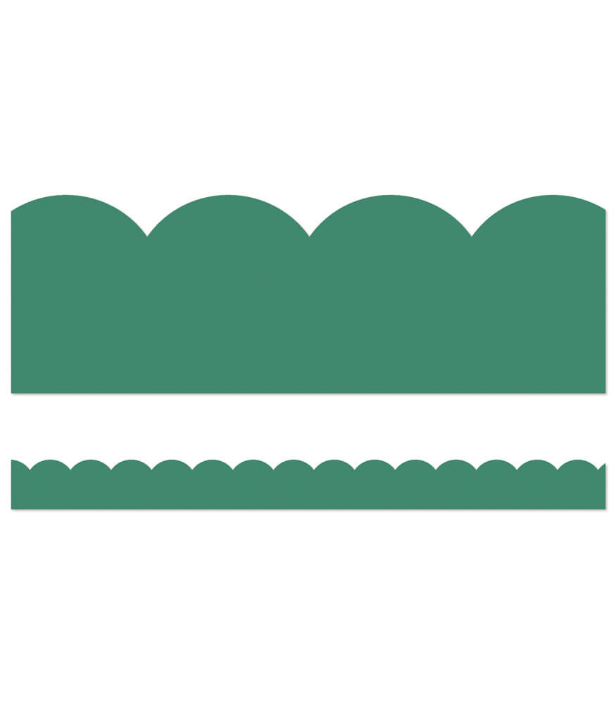 Image of Jade Green Scalloped Bulletin Board Borders