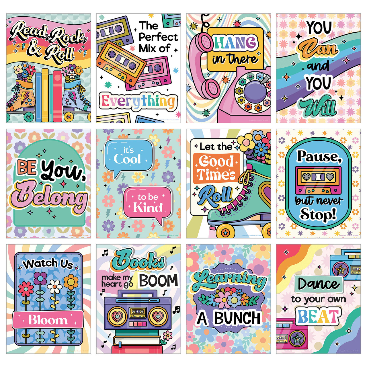 Image of Mini Posters: Retro Remix Poster Set