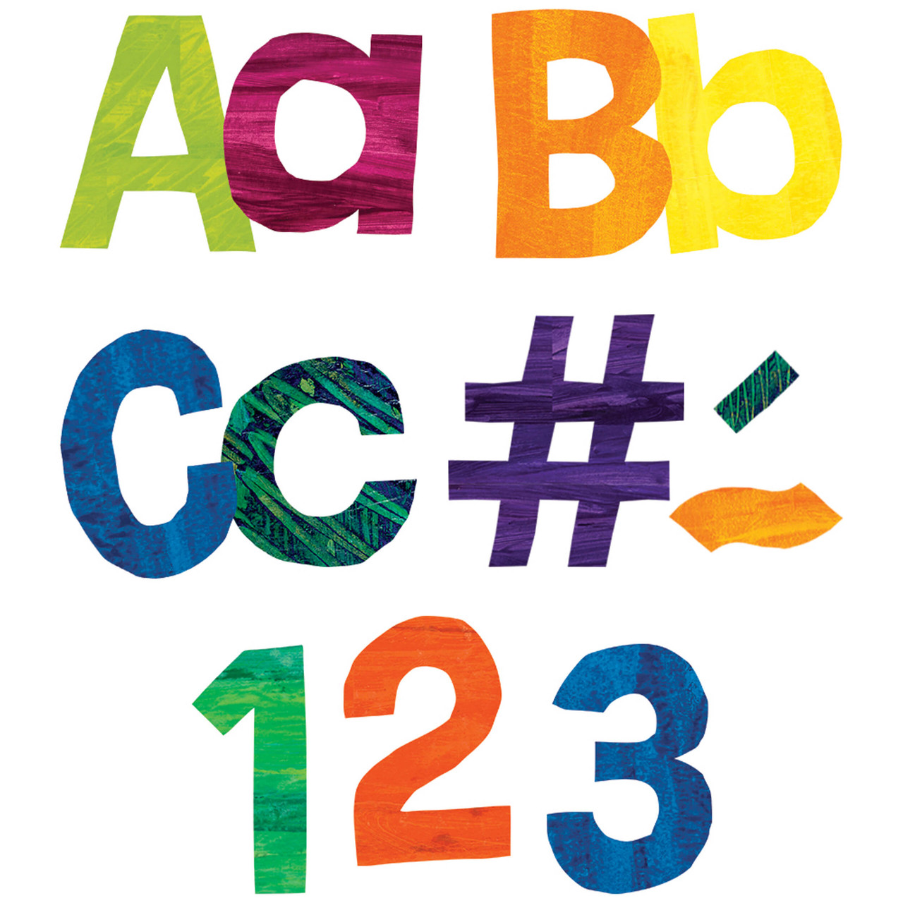 Image of 4in World of Eric Carle Colorful Tissue Paper Combo Pack Bulletin Board Letters