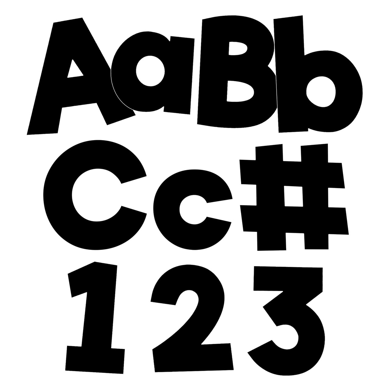 Image of 4in Black Combo Pack Bulletin Board Letters