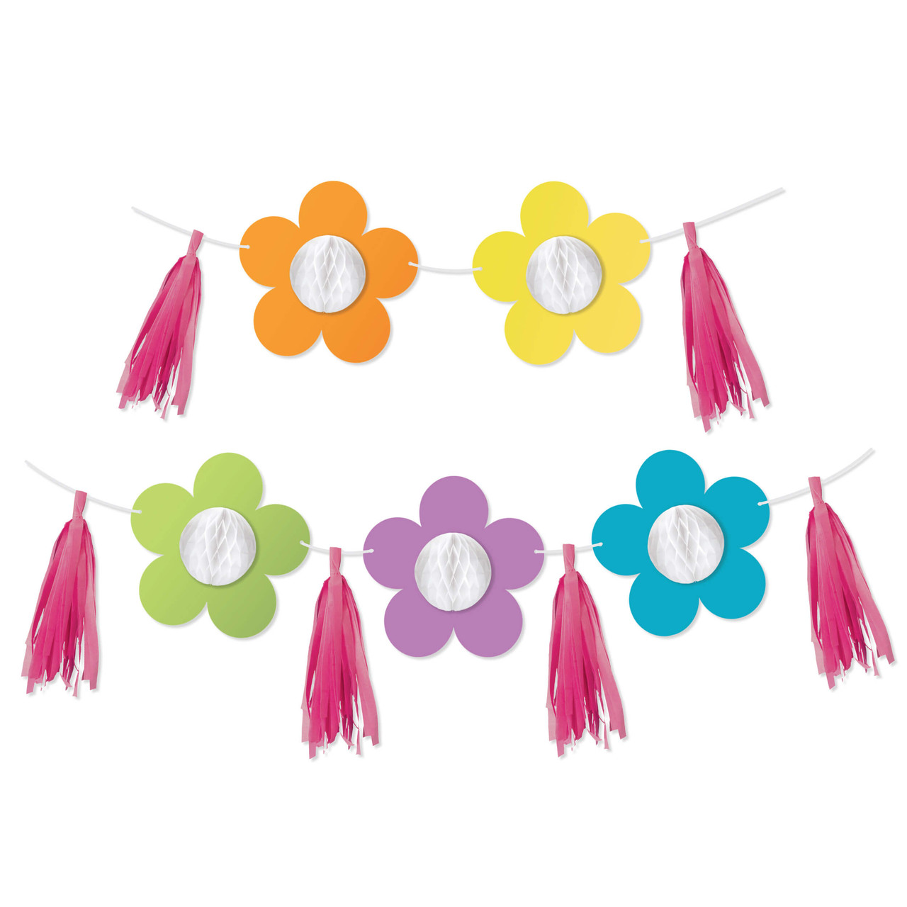 Image of Flowers and Tassels Dimensional Accent