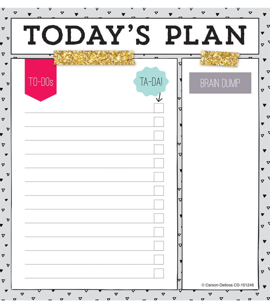 Image of Today's Plan Notepad