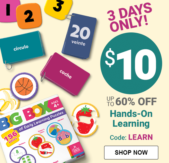 3 Days Only! $10 Hands-On Learning. Use code: LEARN. Shop now.