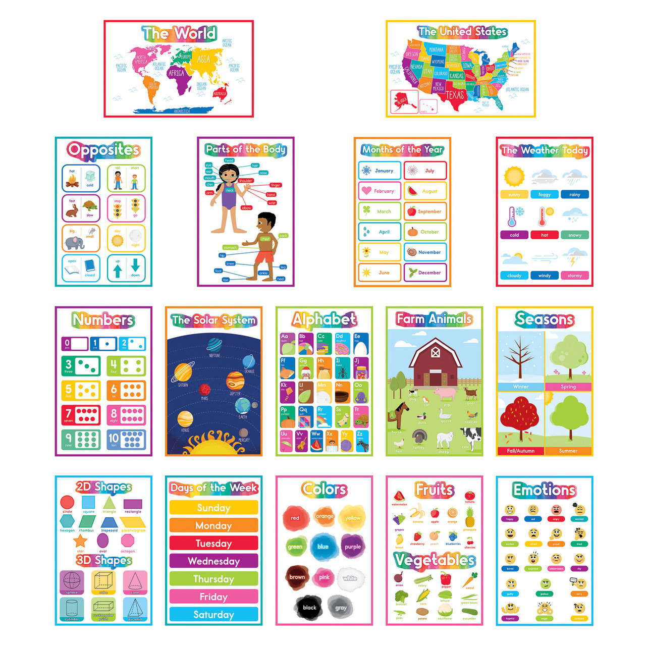 Image of Early Learning PK-2 Poster Set Grade PK-2