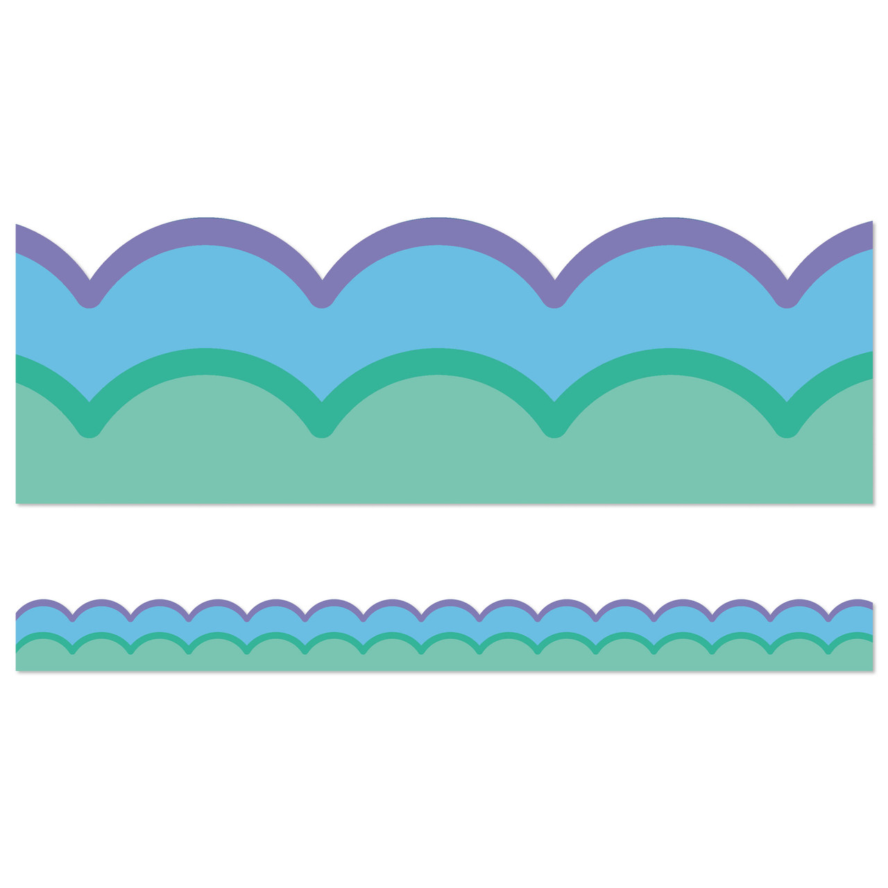 Image of Cool Waves Scalloped Bulletin Board Borders