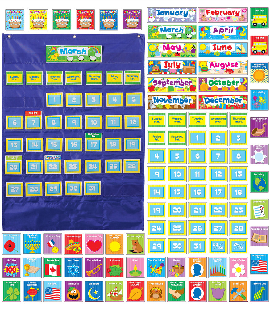 Image of Deluxe Calendar Pocket Chart