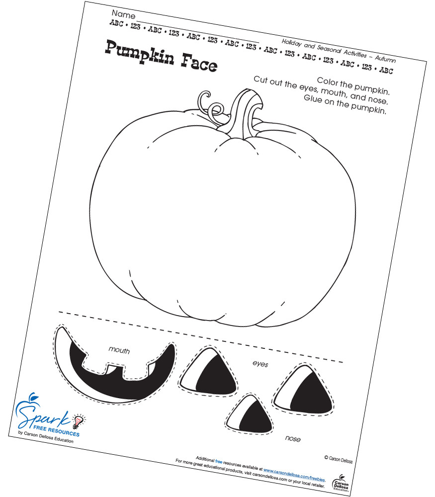 Image of Pumpkin Face Free Craft