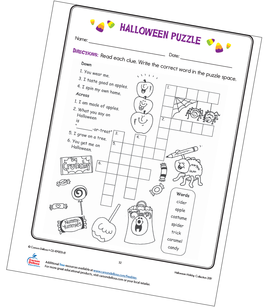 Image of Halloween Puzzle Free Activity