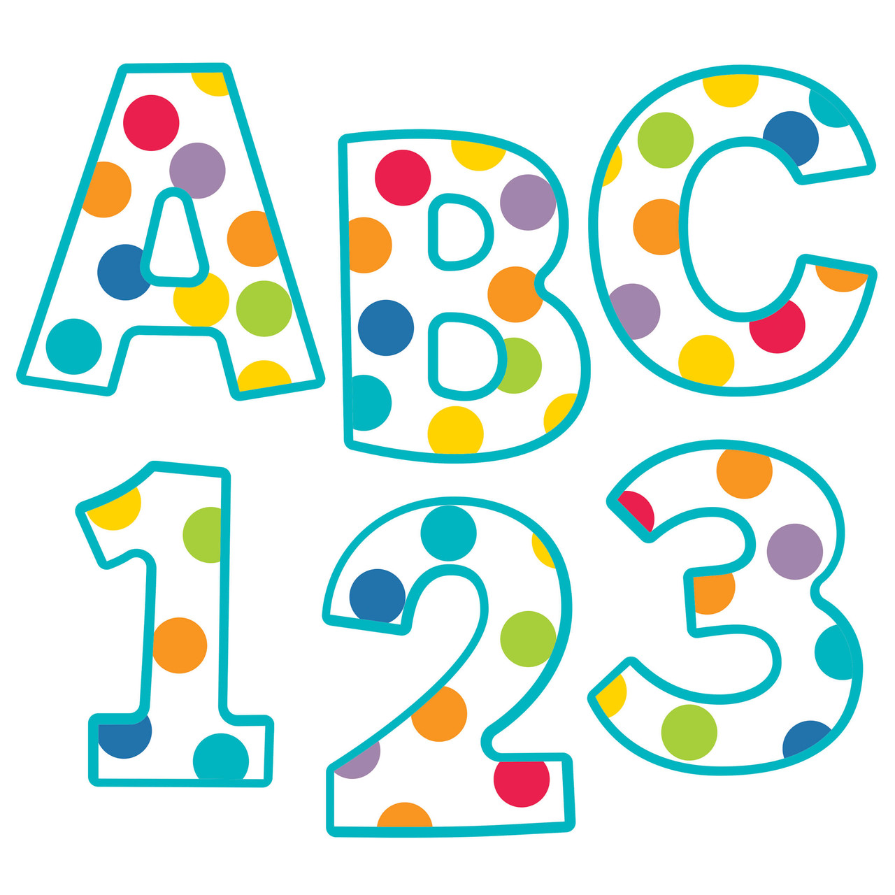Image of 4in Color Me Bright Bulletin Board Letters