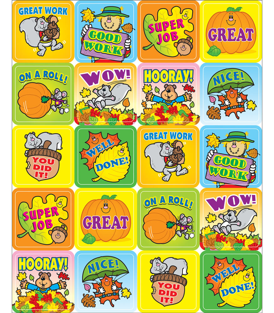 Image of Fall Fun Motivational Stickers Grade PK-8