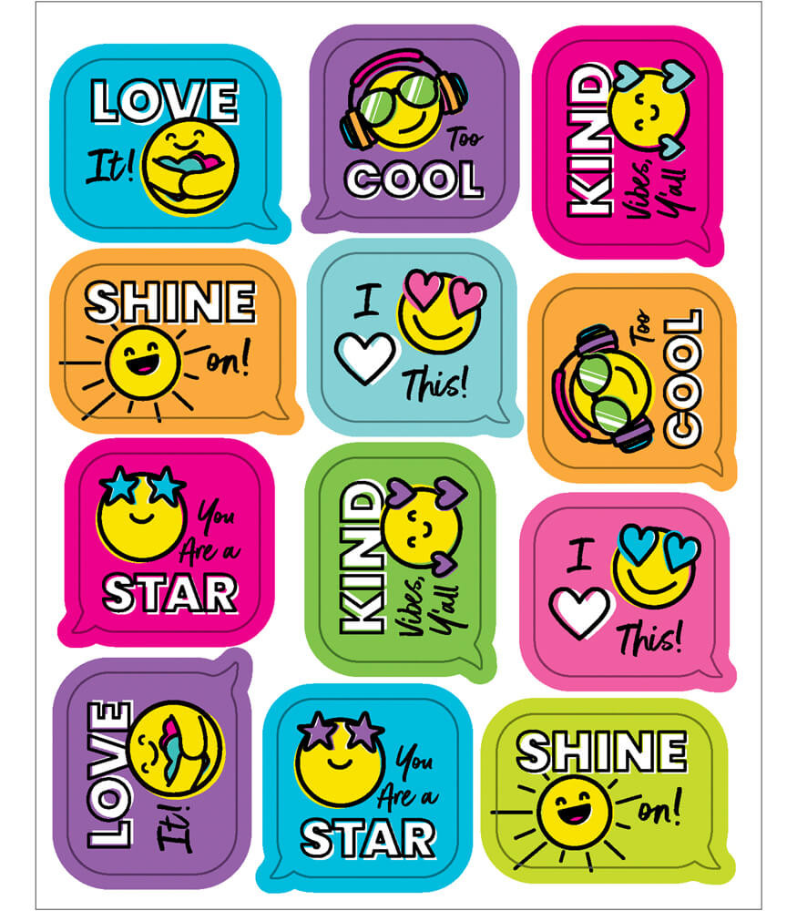 Image of Smiley Faces Motivational Stickers