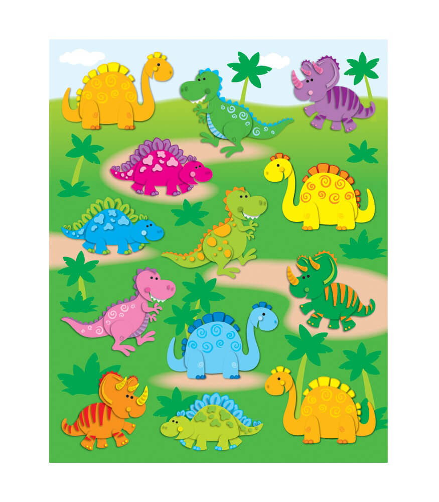 Image of Dinosaurs Shape Stickers