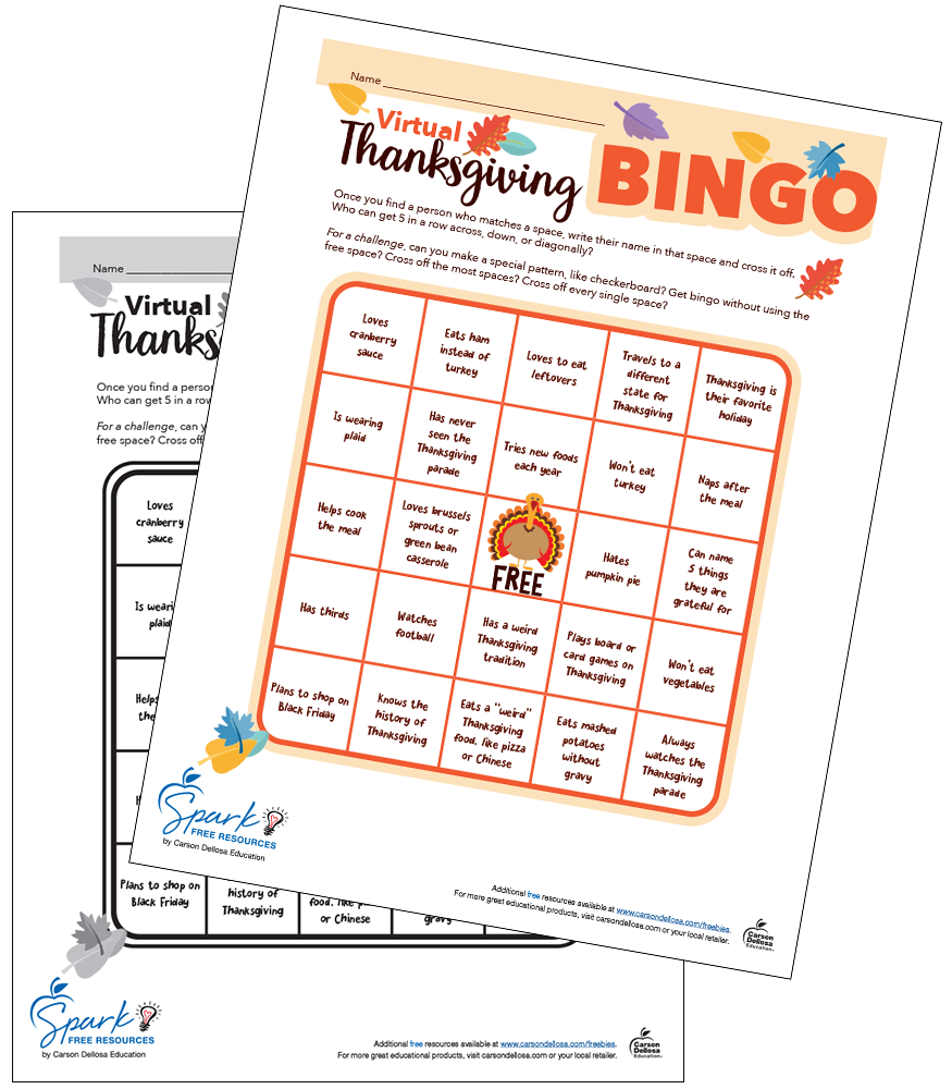 Image of Thanksgiving Bingo Free Printable