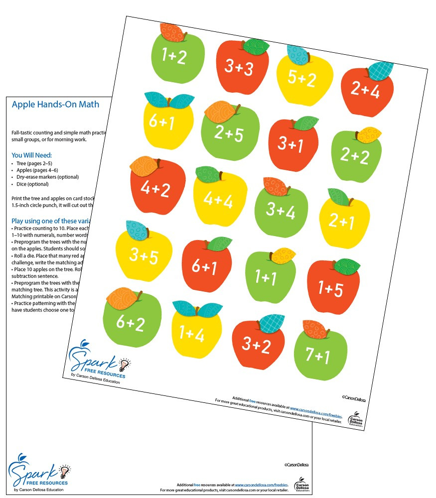 Image of Apple Hands-on Learning Math Free Activity