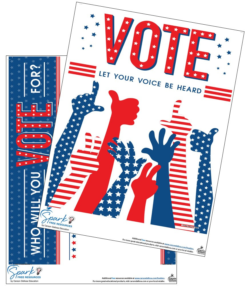 Image of VOTE Let Your Voice Be Heard Free Posters