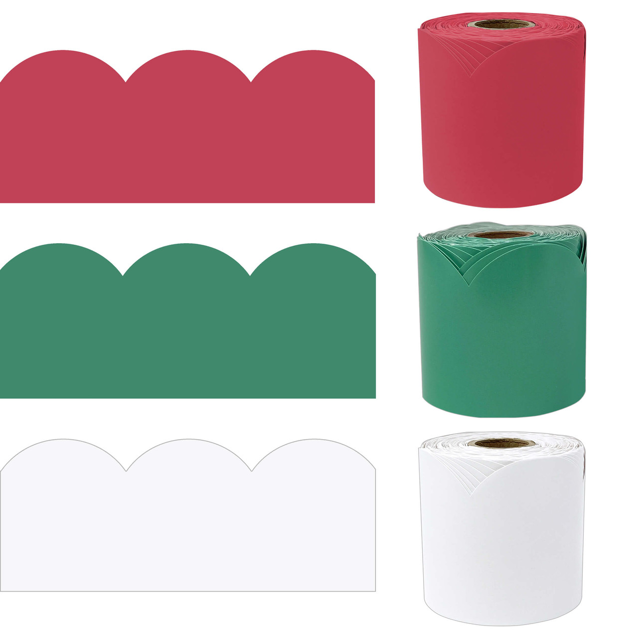 Image of 65' Merry & Bright Holiday 3 Pack Rolled Bulletin Board Border Set
