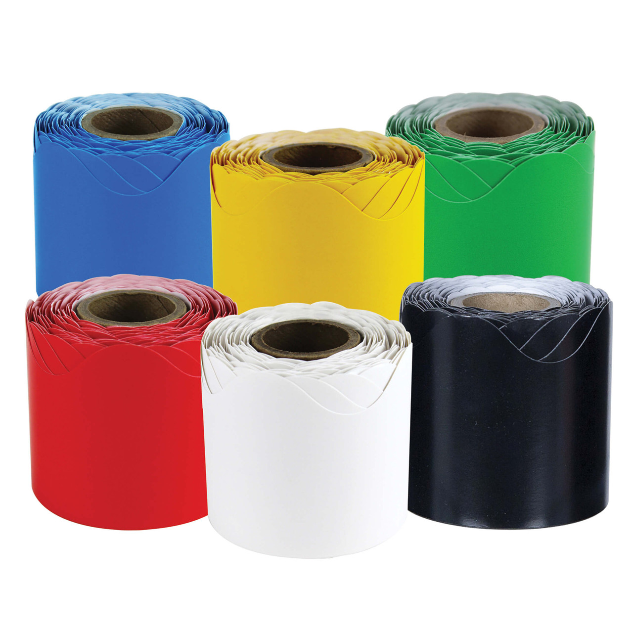 Image of 36' Primary Colors 6 Pack Rolled Bulletin Board Border Set