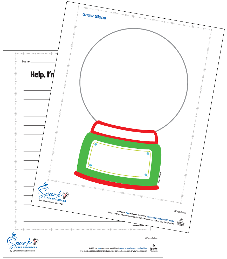 Image of Stuck In a Snow Globe Craft/Writing Free Printable