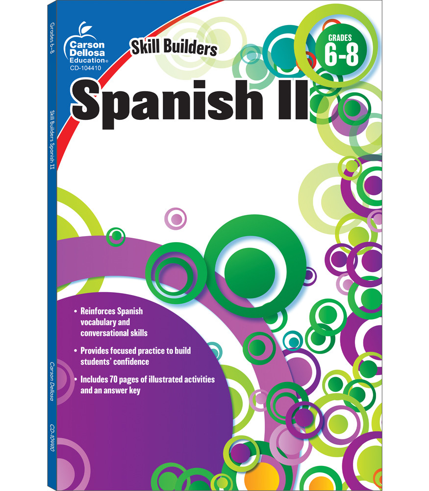 Image of Spanish II, Grades 6 - 8 (Skill Builders) Workbook Grade 6-8 eBook (PDF)
