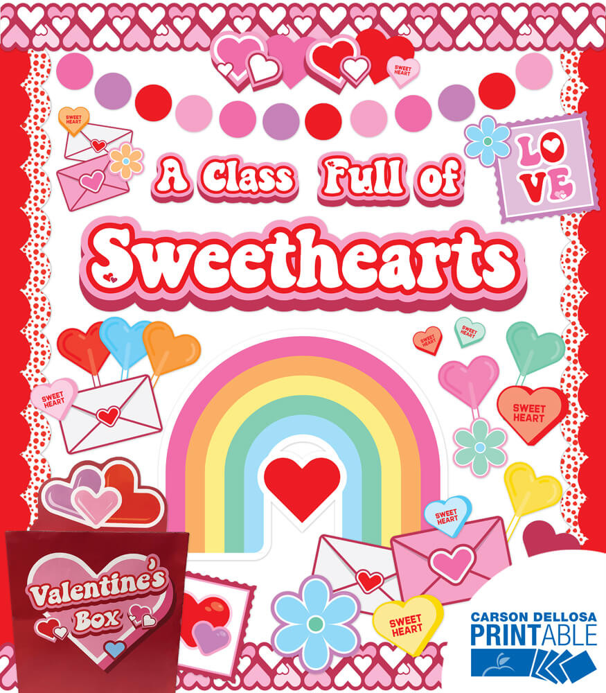 Image of A Class Full of Sweethearts Valentine's Day  Printable Classroom Collection