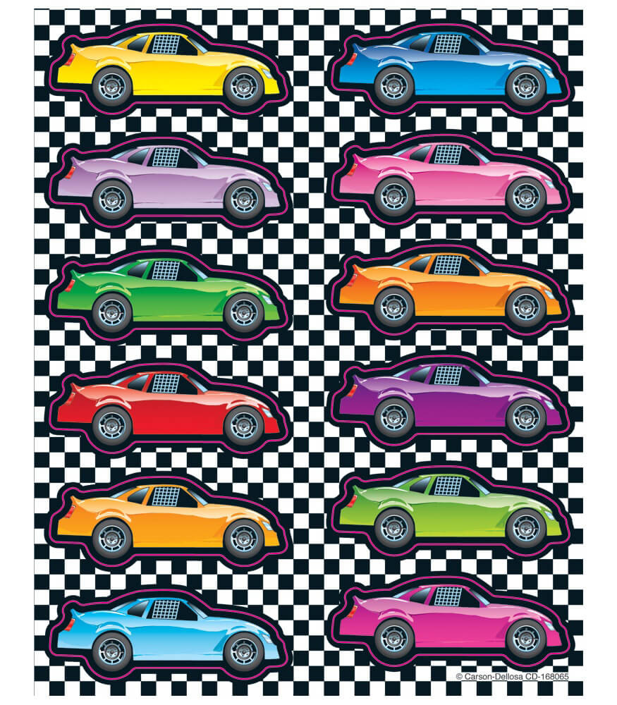 Image of Race Cars Shape Stickers
