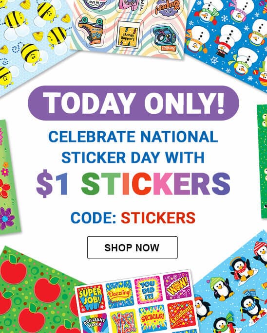 Today Only! Celebrate National Sticker Day with $1 stickers. Code: STICKERS. Shop now.