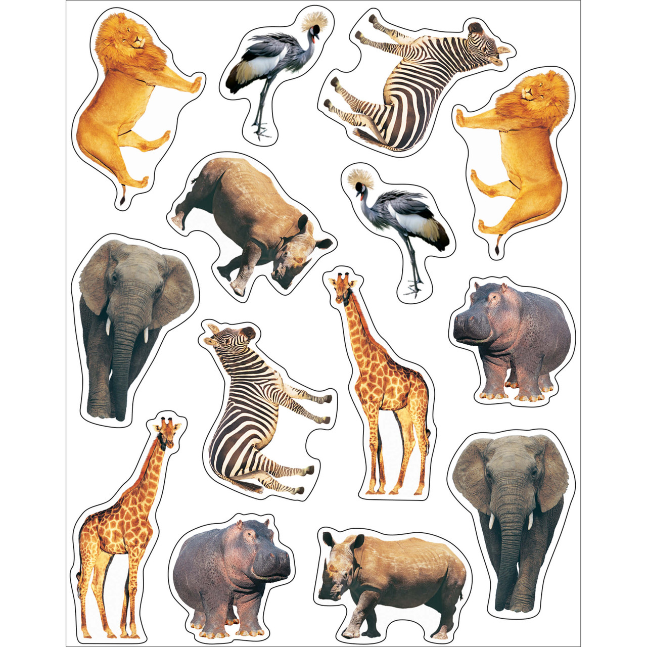 Image of Wild Animals of the Serengeti Shape Stickers Grade PK-8