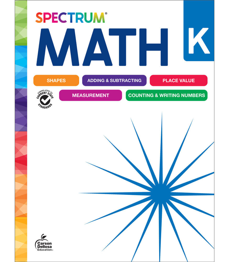 Image of Spectrum Math Workbook Grade K Paperback