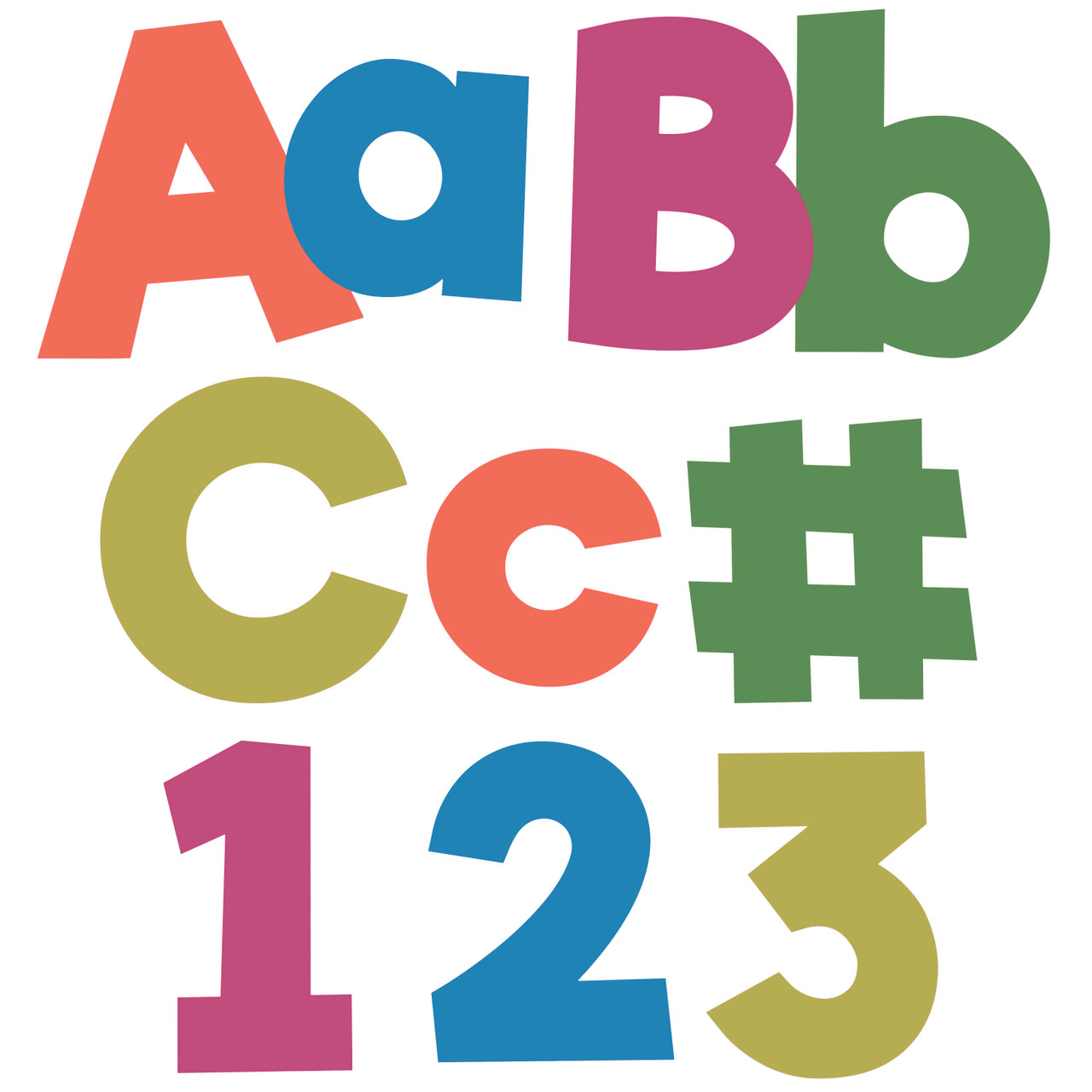 Image of 4in Woodland Brights Combo Pack Bulletin Board Letters
