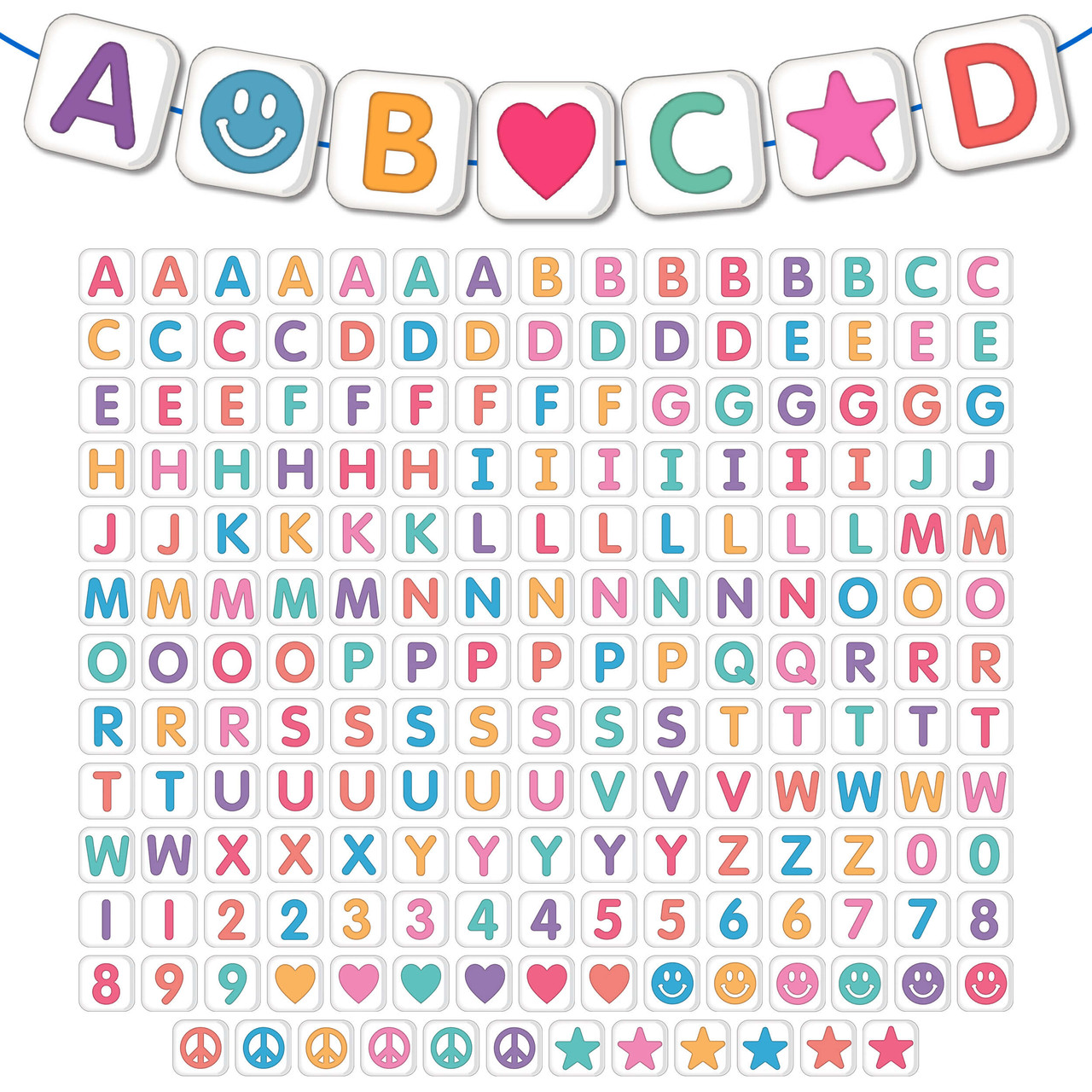 Image of 3.5in Letter Beads Combo Pack Bulletin Board Letters