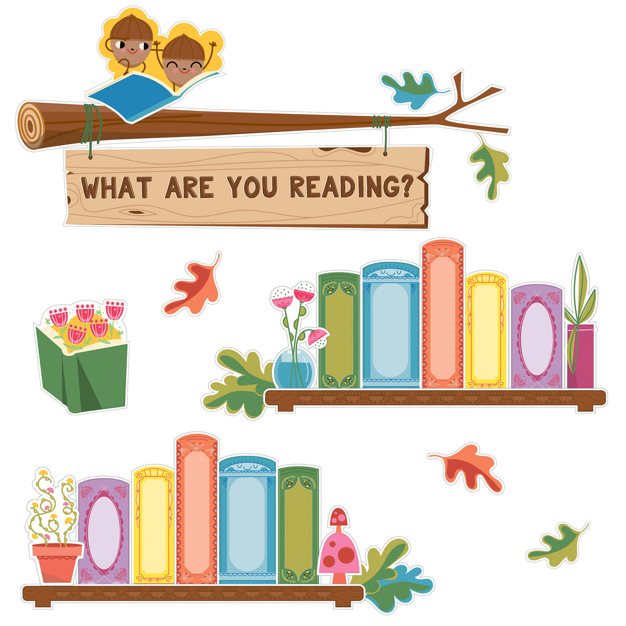 Image of What Are You Reading? Dry-Erase Bulletin Board Set