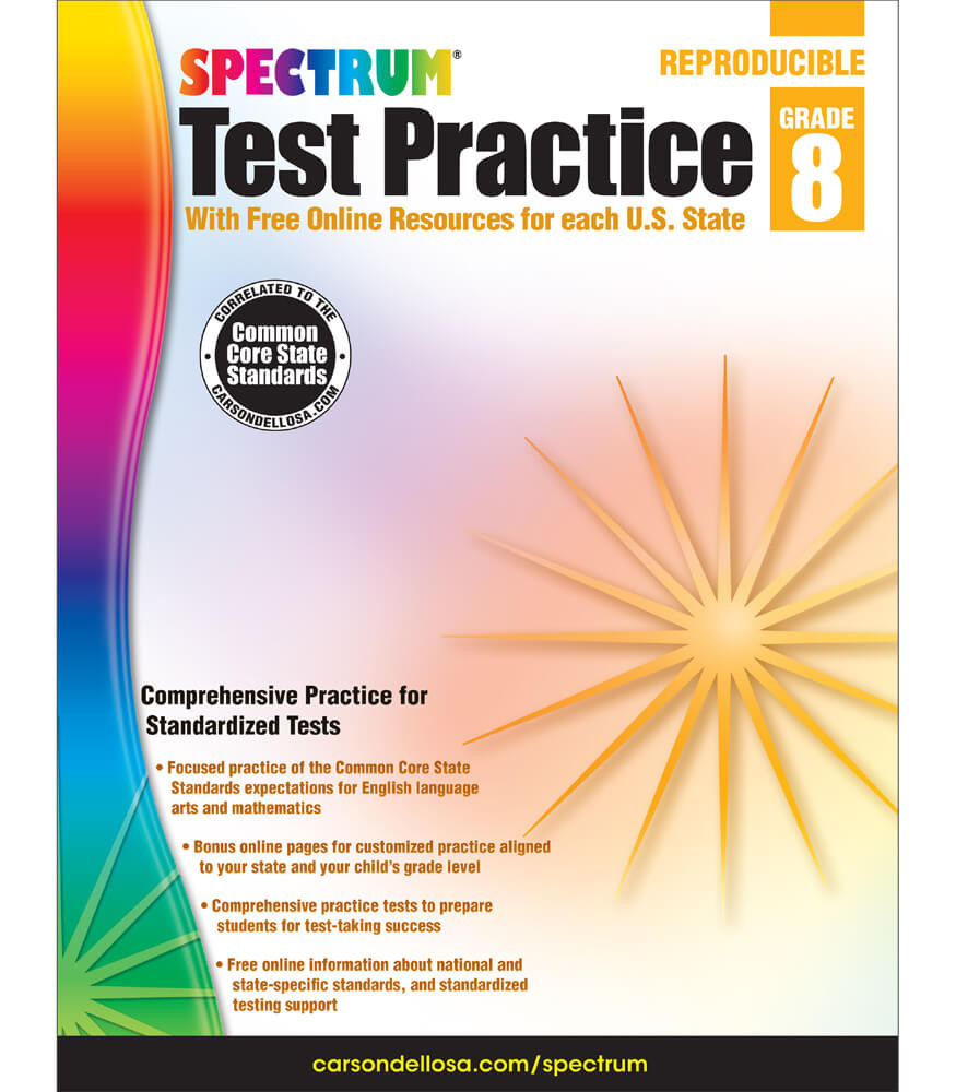 Image of Spectrum Test Practice Workbook Grade 8 eBook (PDF)
