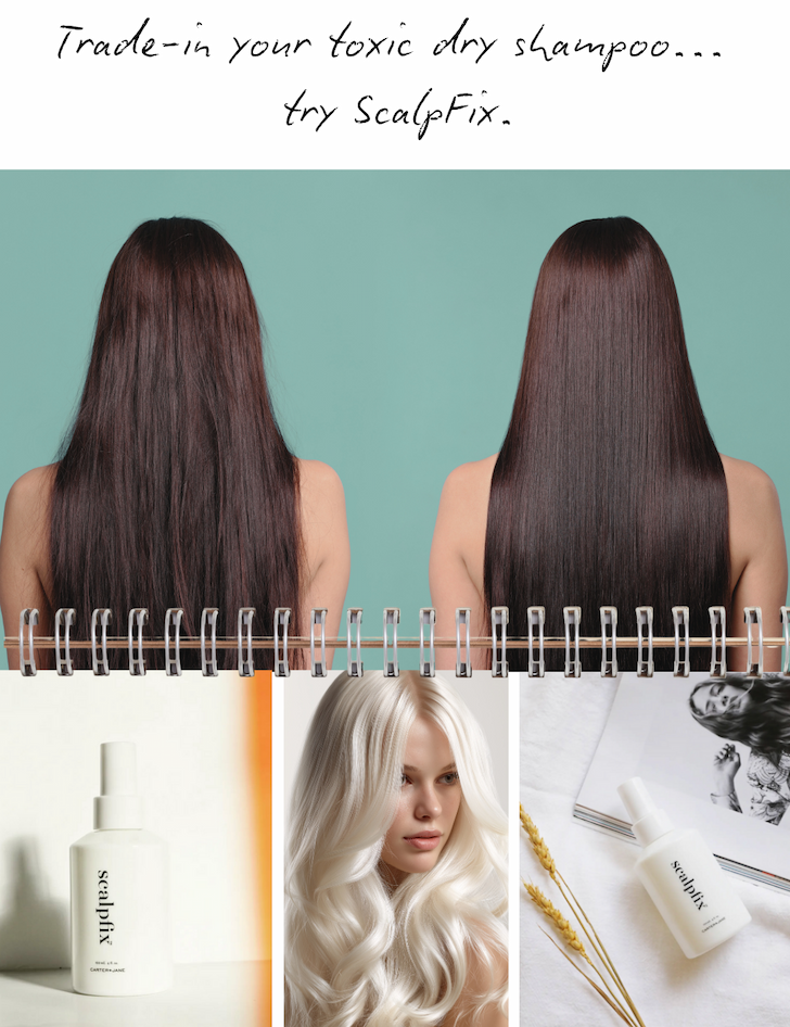 Trade-in your toxic dry shampoo... try Scalpfix.