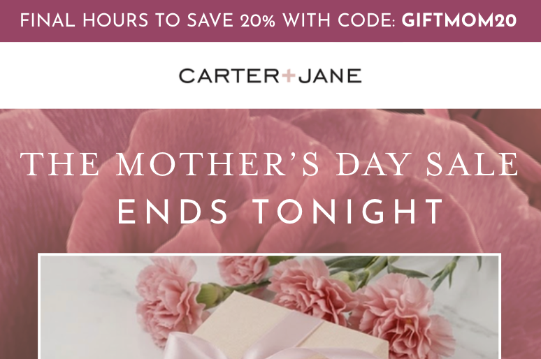 Final hours to save 20% with code GIFTMOM20