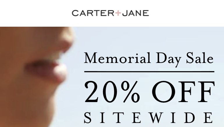 Memorial Day Sale 20% off sitewide! 