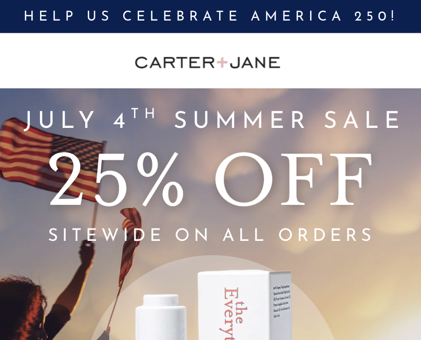 July 4th Summer Sale 25% off Sitewide!