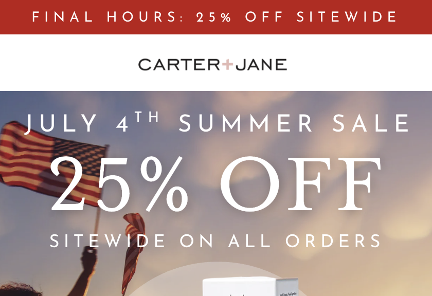 Last chance for 25% off Sitewide!