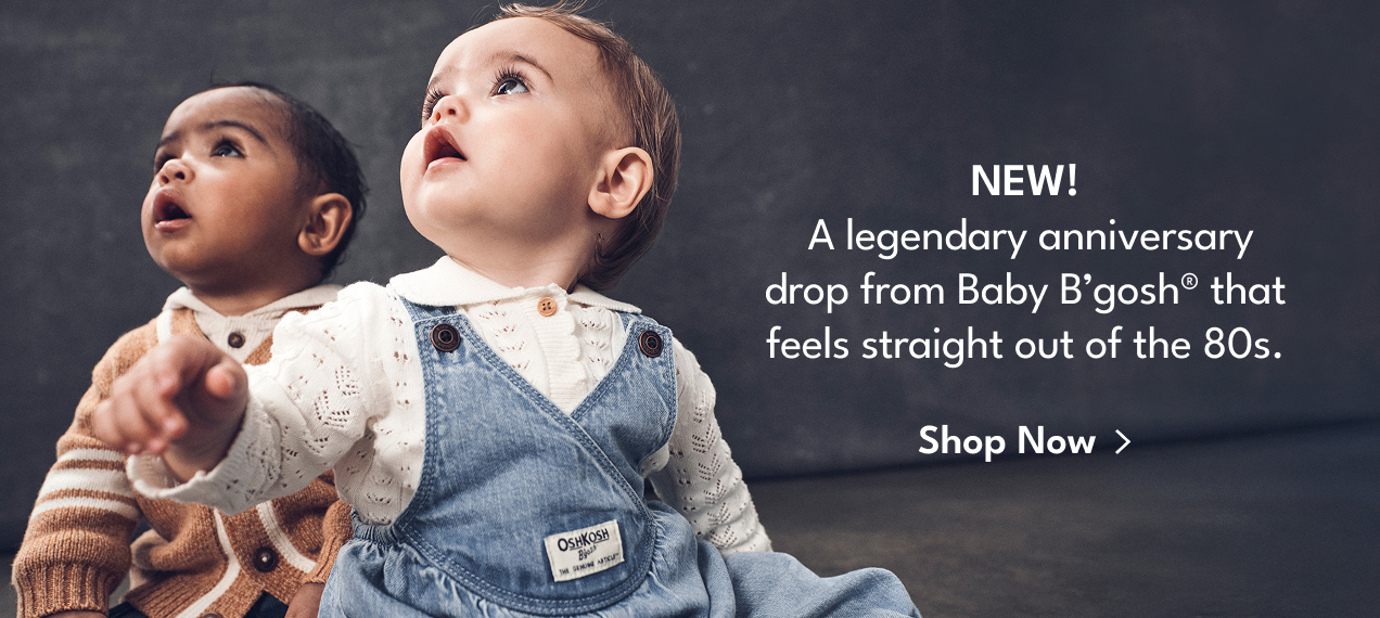 NEW! A legendary anniversary drop from Baby B'gosh® that feels straight out of the 80s. | Shop Now