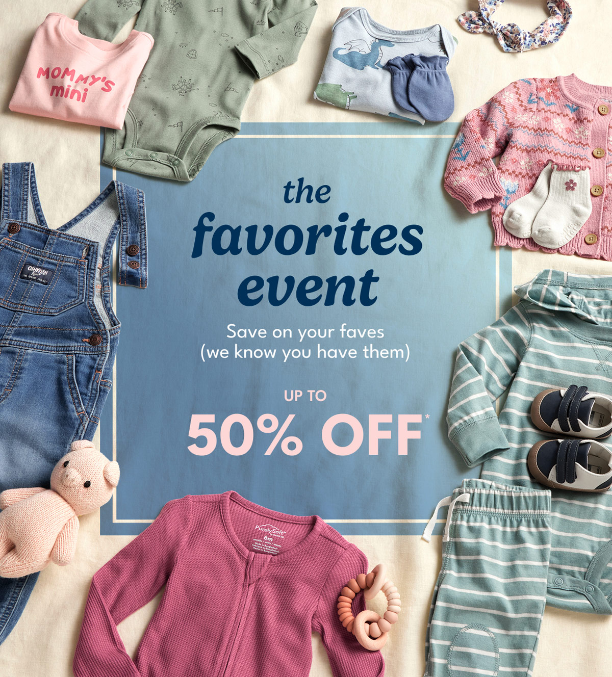 the favorites event up to 50% off