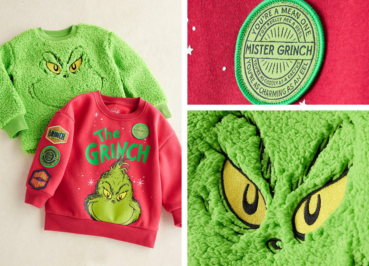 Shop head-to-toe styles featuring Dr. Suess’ The Grinch™ & more!